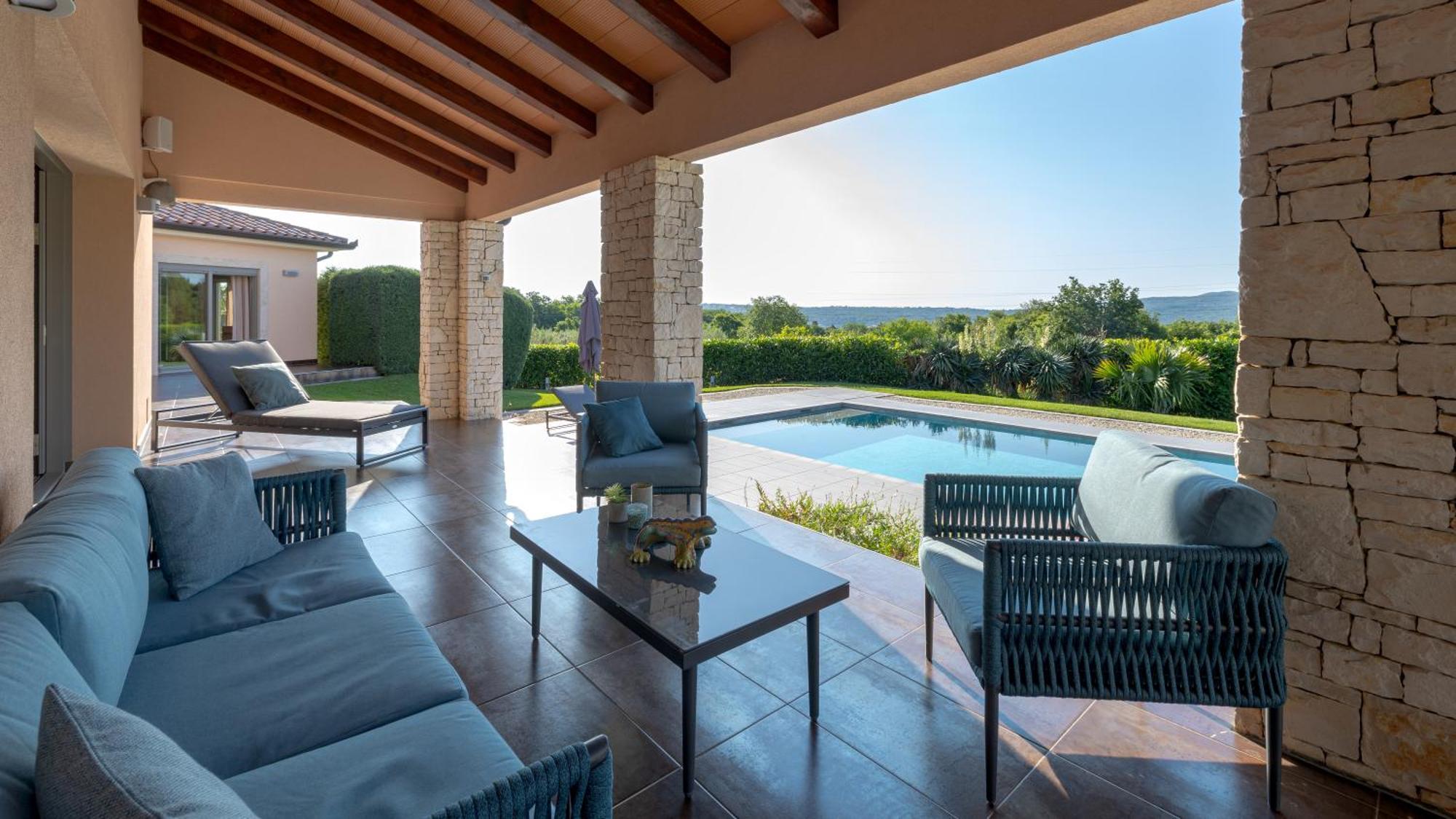 Villa Labin In Zartinj - Luxury Privacy Heated Pool With Auto Cover Exterior photo